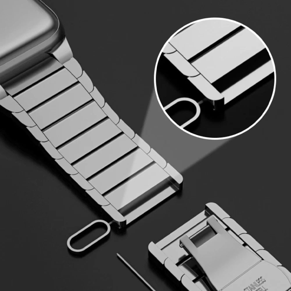 Bracelet en Acier Inoxydable pour Apple Watch - Élégant & Robuste