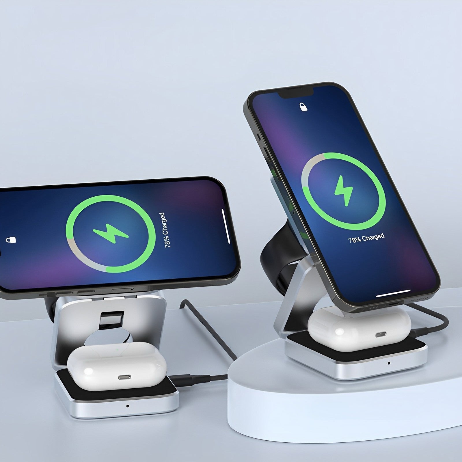 13€55 sur Station de charge Sans fil Pour iPhone / Apple Watch / AirPods  2-blanc - Chargeur pour téléphone mobile - Achat & prix