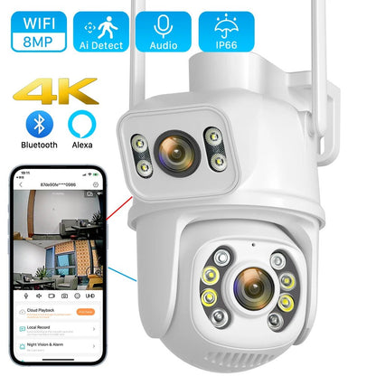 Caméra de Surveillance WiFi Nouvelle Génération - 4MP (2MP + 2MP) Sans Carte SD - EU - Neolyst