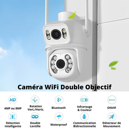 Caméra de Surveillance WiFi Nouvelle Génération - 4MP (2MP + 2MP) Sans Carte SD - EU - Neolyst