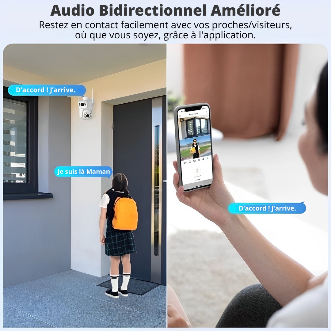 Caméra de Surveillance WiFi Nouvelle Génération - 4MP (2MP + 2MP) Sans Carte SD - EU - Neolyst