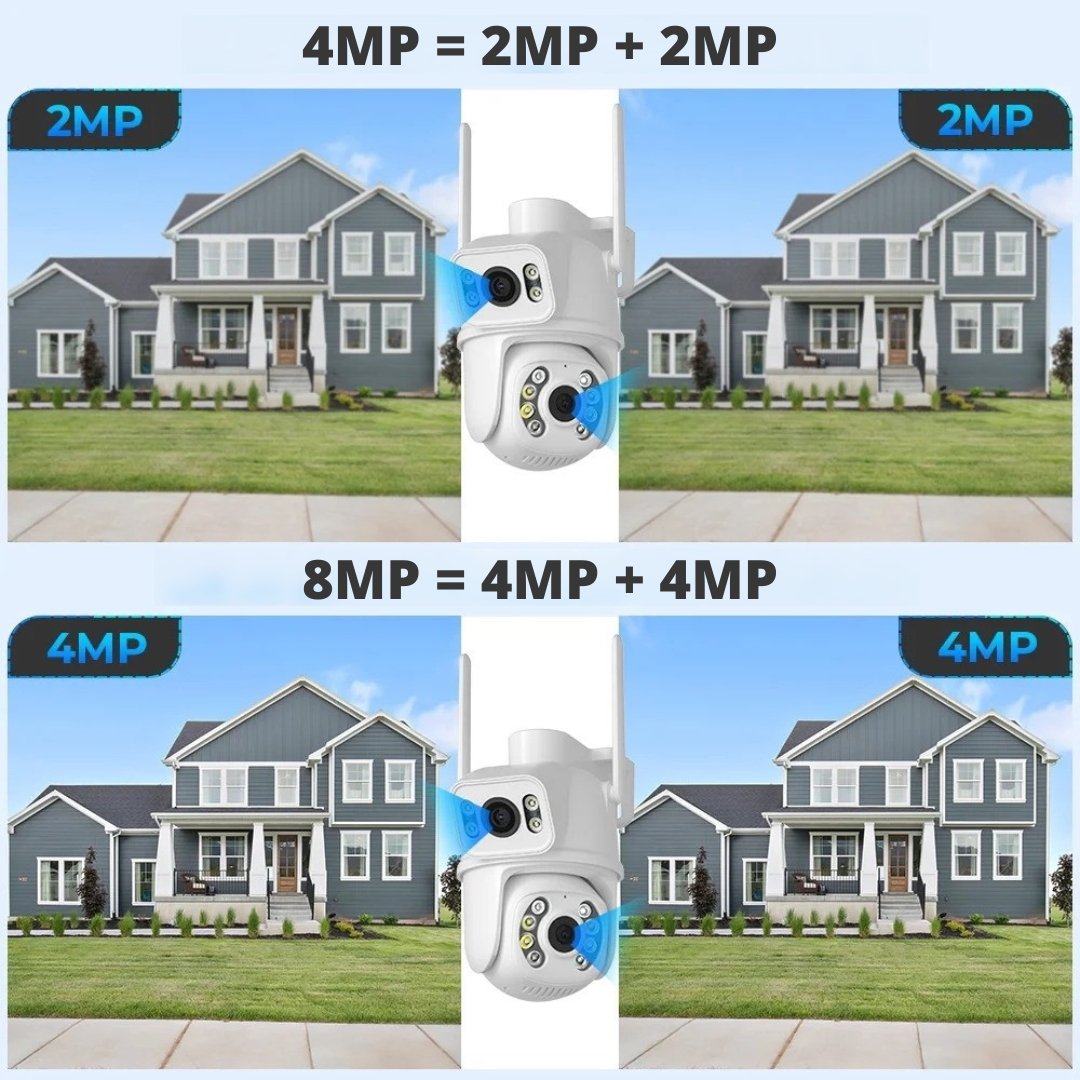 Caméra de Surveillance WiFi Nouvelle Génération - 4MP (2MP + 2MP) Sans Carte SD - EU - Neolyst