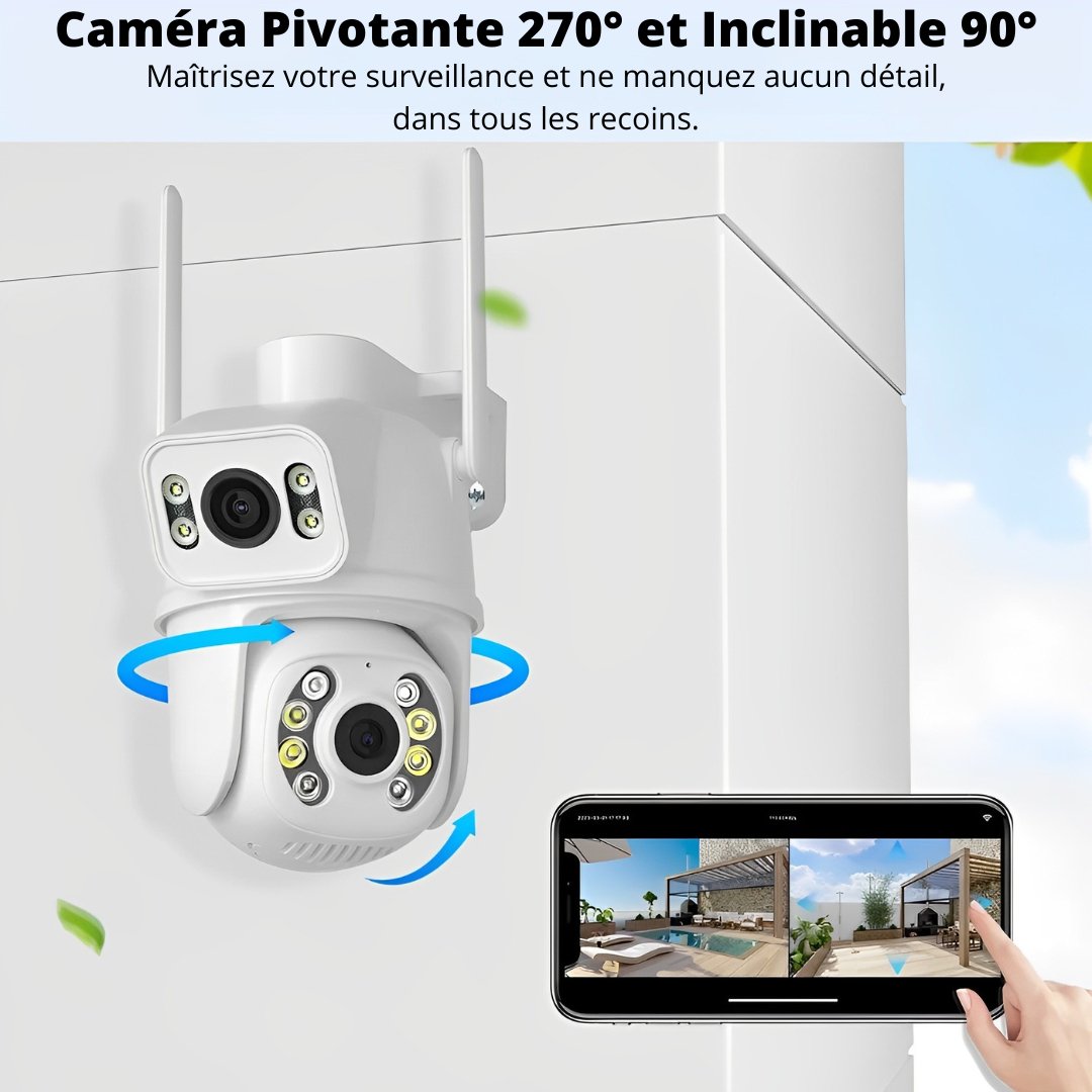 Caméra de Surveillance WiFi Nouvelle Génération - 4MP (2MP + 2MP) Sans Carte SD - EU - Neolyst